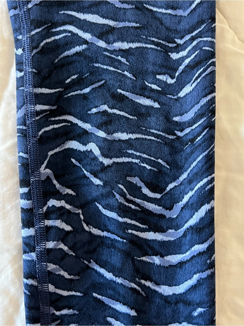 Athleta Girl navy Blue and Light Blue Zebra Print Leggings